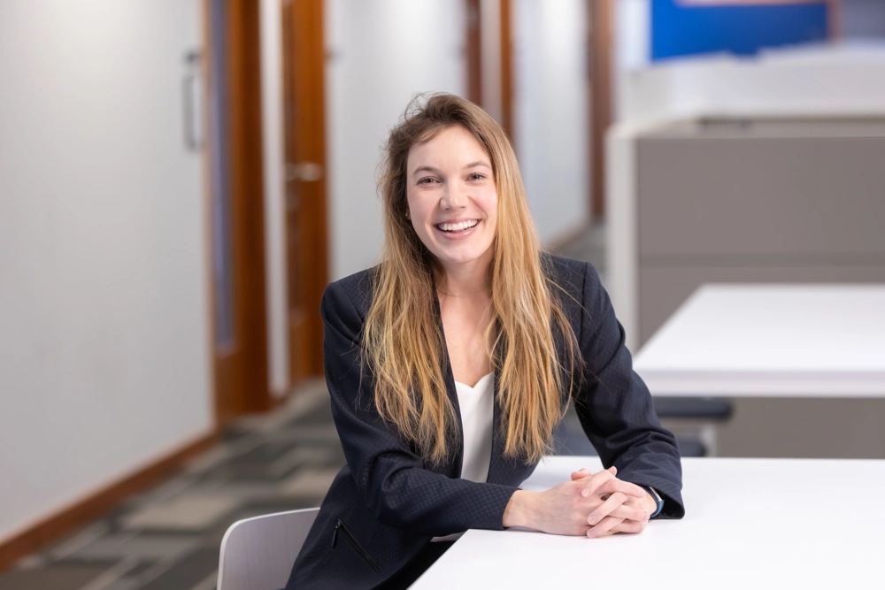 portrait of a smiling person in professional attire